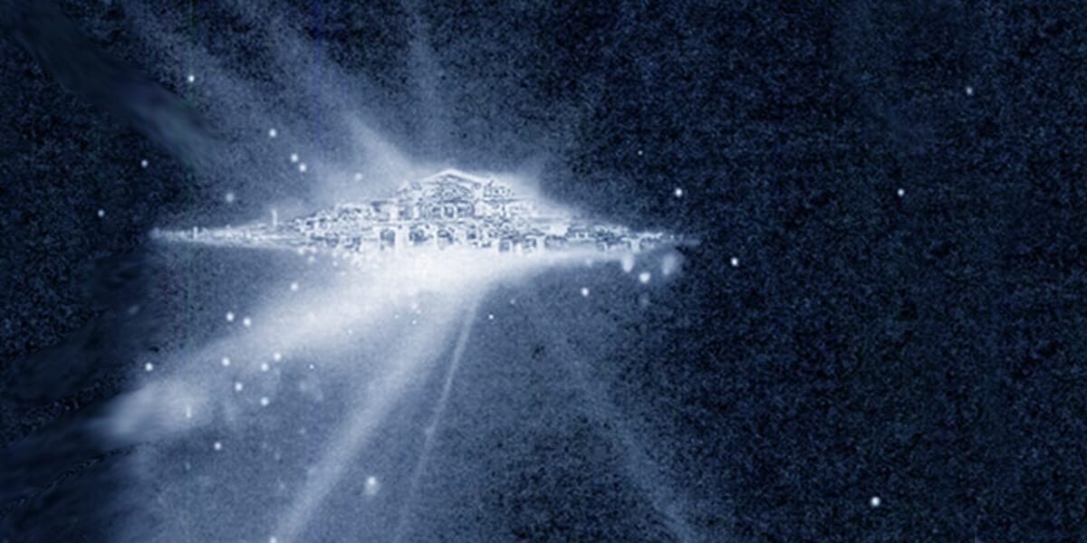 Celestial Floating City in Space